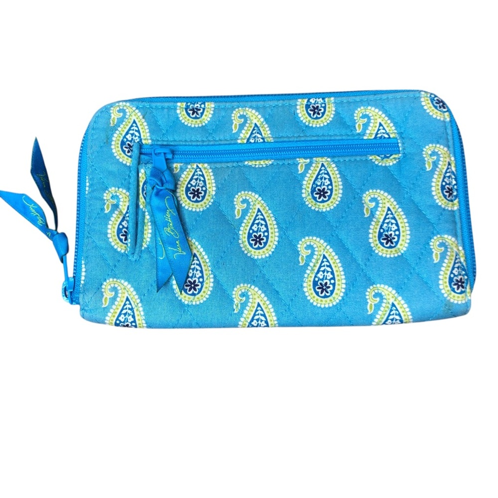 90s Y2K Vera Bradley Wallet Organizer Bermuda Blue Paisley Coastal Retired Print